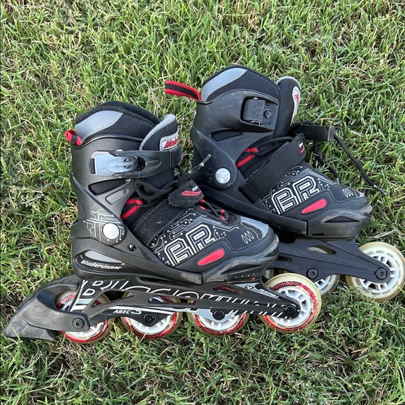 Kids Bladerunner Inline Skates - Black and Red - Kid Size 1-4 - Picture 1 of 7